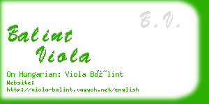 balint viola business card